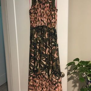 Catharine Malandrino Maxi Dress Sz 6 Floral Green